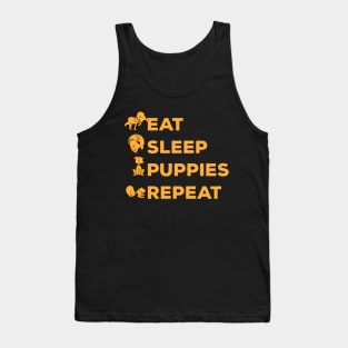 Eat Sleep Puppies Repeat | Funny with Puppies Tank Top